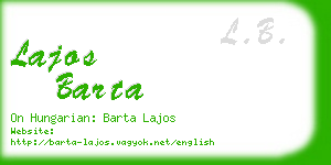 lajos barta business card